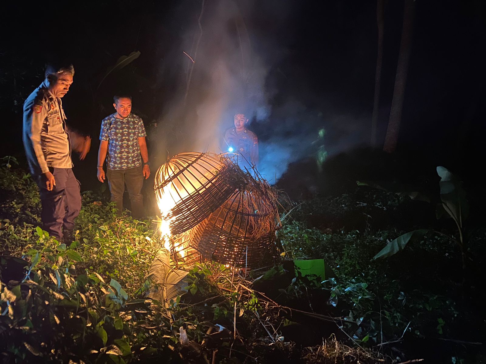 Polisi Kembali Musnahkan Lokasi Judi Sabung Ayam di Sumberpucung Malang