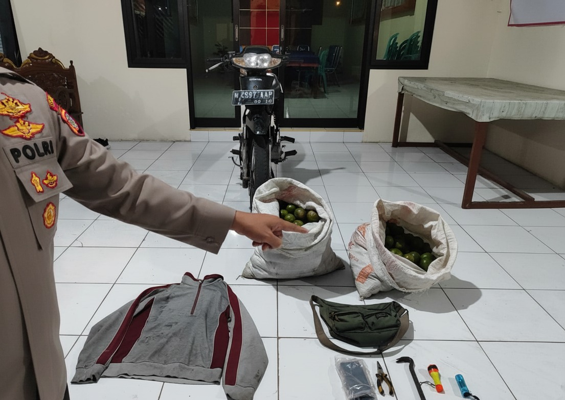 Polisi Amankan Dua Pencuri Jeruk di Malang, Satu Pelaku Pernah Dipenjara