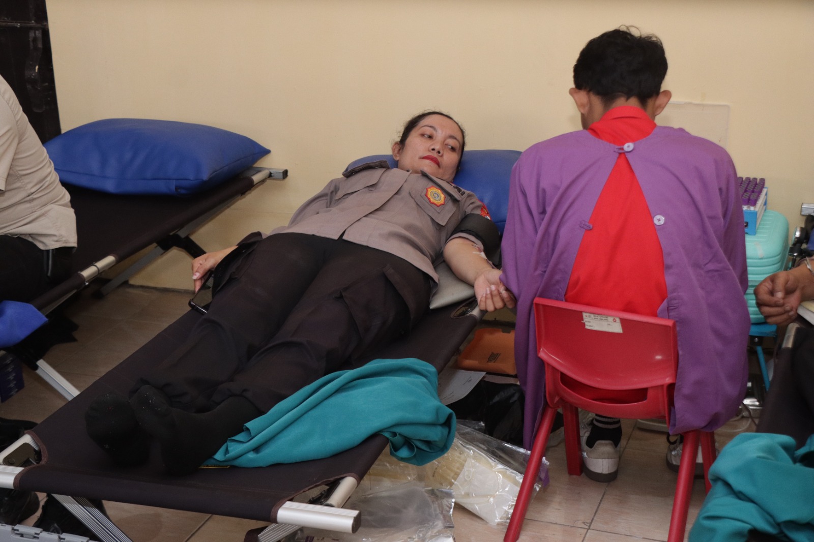 Semangat Kemanusiaan Warnai Donor Darah Hari Bhayangkara ke-80 di Polres Malang