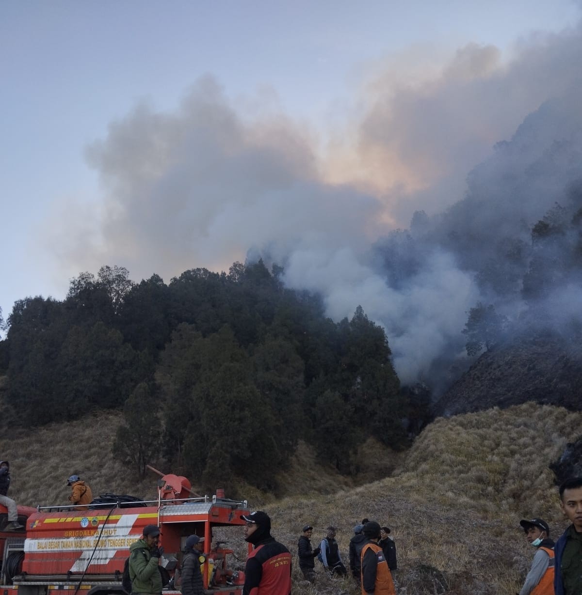 Karhutla Bromo Hari Keenam, Polres Malang Pastikan Kawasan Jemplang Aman