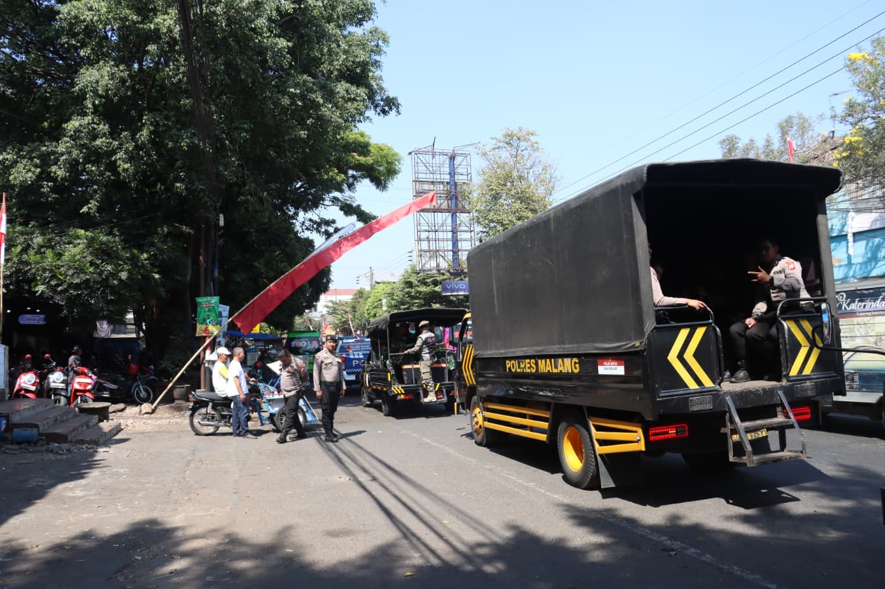 Cegah Gangguan Kamtibmas, Polres Malang Intensifkan Patroli Skala Besar